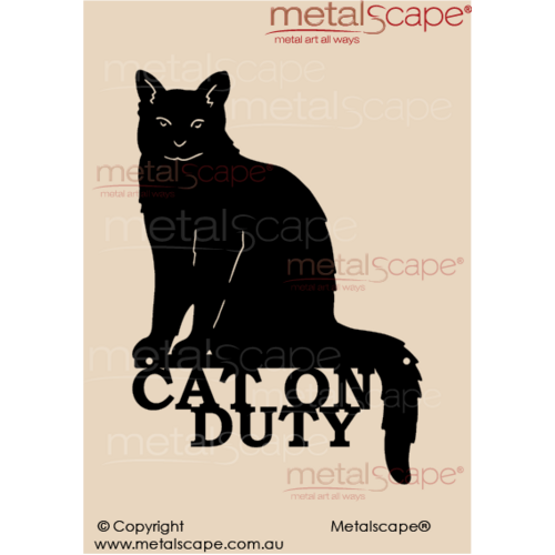 Metalscape - Metal Garden Art - Gardenscape -Cat on Duty