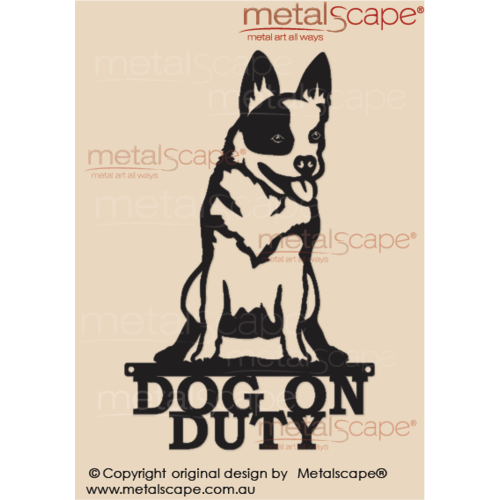 Metalscape - Metal Garden Art - Gardenscape -Dog on Duty Cattle Dog