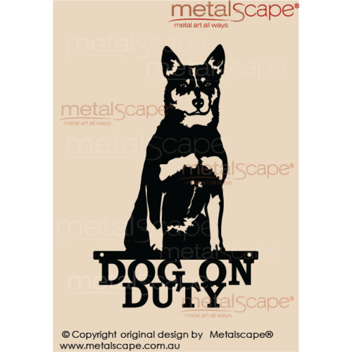Metalscape - Metal Garden Art - Gardenscape -Dog on Duty Blue Heeler Cattle Dog