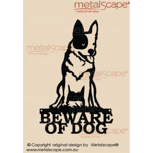 Metalscape - Metal Garden Art - Gardenscape -Beware of Cattle Dog