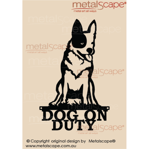 Metalscape - Metal Garden Art - Gardenscape -Dog on Duty Cattle Dog