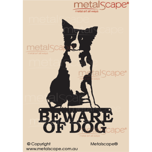 Metalscape - Metal Garden Art - Gardenscape -Beware of Collie Dog