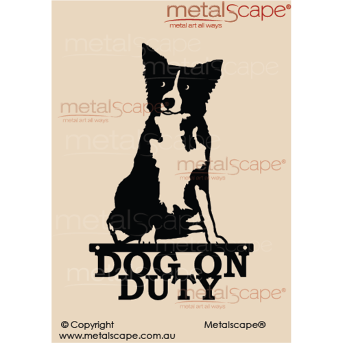 Metalscape - Metal Garden Art - Gardenscape -Dog on Duty Collie