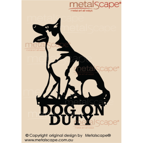 Metalscape - Metal Garden Art - Gardenscape -Dog on Duty German Shepherd