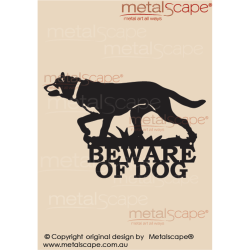 Metalscape - Metal Garden Art - Gardenscape -Beware of Kelpie Dog