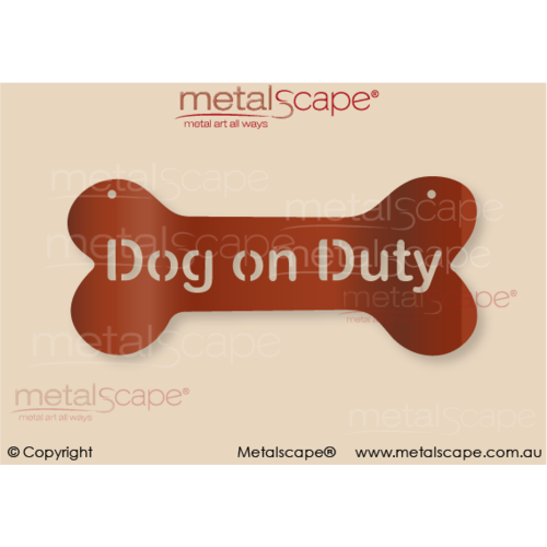 Metalscape - Metal Garden Art - Gardenscape -Dog on Duty - Bone