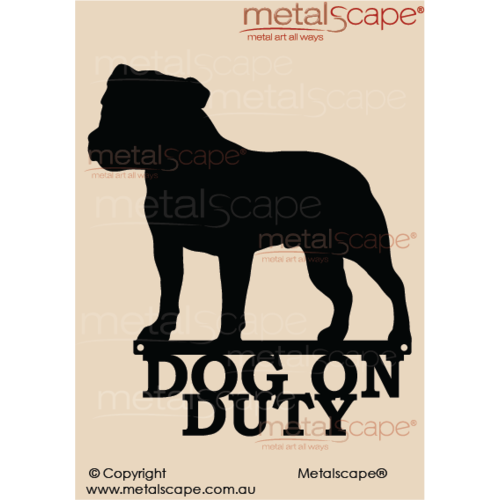 Metalscape - Metal Garden Art - Gardenscape -Dog on Duty Staffordshire Bull Terrier Silhouette