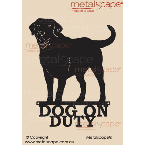 Metalscape - Metal Garden Art - Gardenscape -Dog on Duty Labrador