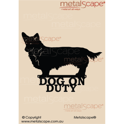 Metalscape - Metal Garden Art - Gardenscape -Dog on Duty Corgi