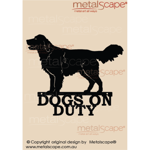 Metalscape - Metal Garden Art - Gardenscape -Dog on Duty Golden Retriever