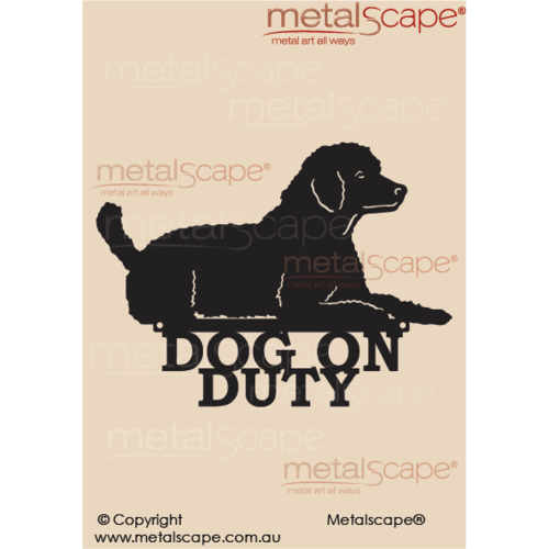 Metalscape - Metal Garden Art - Gardenscape -Dog on Duty Miniature Poodle