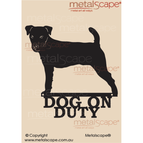 Metalscape - Metal Garden Art - Gardenscape -Dog on Duty Jack Russell