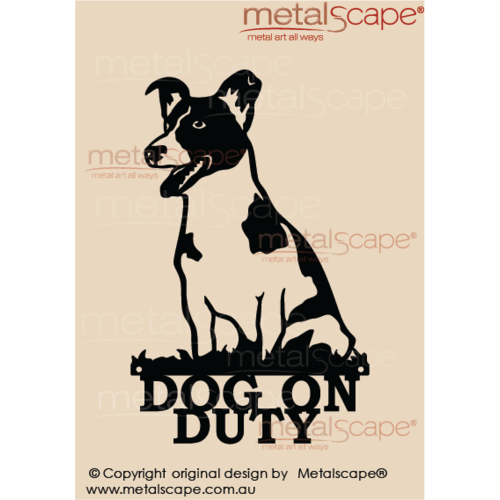 Metalscape - Metal Garden Art - Gardenscape -Dog on Duty Jack Russell Sitting
