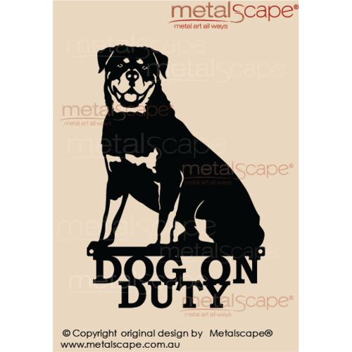 Metalscape - Metal Garden Art - Gardenscape -Dog on Duty Rottweiler