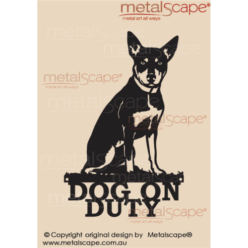 Metalscape - Metal Garden Art - Gardenscape -Dog on Duty Sitting Kelpie