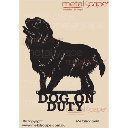 Metalscape - Metal Garden Art - Gardenscape -Dog on Duty King Charles Cavalier