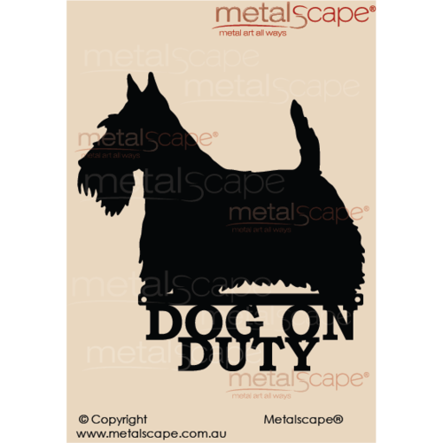 Metalscape - Metal Garden Art - Gardenscape -Dog on Duty Scottish Terrier - Black