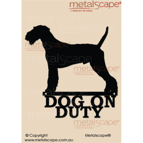 Metalscape - Metal Garden Art - Gardenscape -Dog on Duty Airedale Terrier
