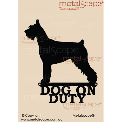 Metalscape - Metal Garden Art - Gardenscape -Dog on Duty Giant Schnauzer