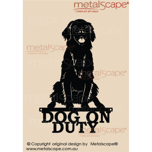 Metalscape - Metal Garden Art - Gardenscape -Dog on Duty Golden Retriever Sitting