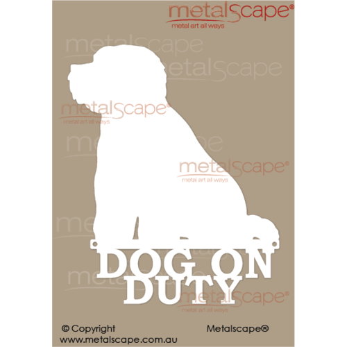 Metalscape - Metal Garden Art - Gardenscape -Dog on Duty Bichon Frise - White powder coated