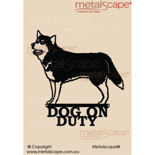 Metalscape - Metal Garden Art - Gardenscape -Dog on Duty Husky