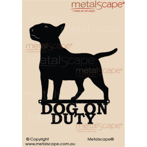 Metalscape - Metal Garden Art - Gardenscape -Dog on Duty - Bull Terrier