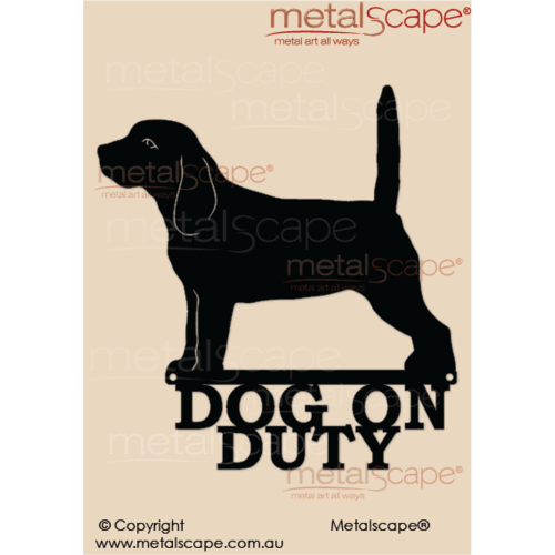 Metalscape - Metal Garden Art - Gardenscape -Dog on Duty Beagle