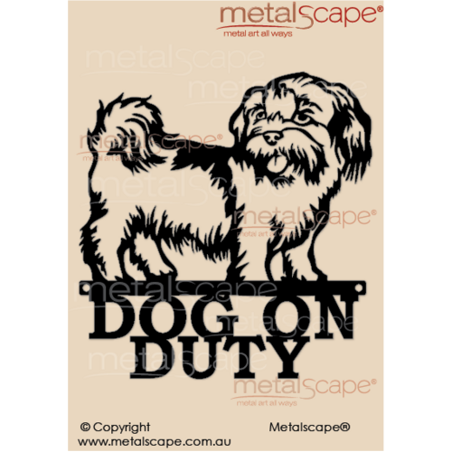 Metalscape - Metal Garden Art - Gardenscape -Dog on Duty Maltese