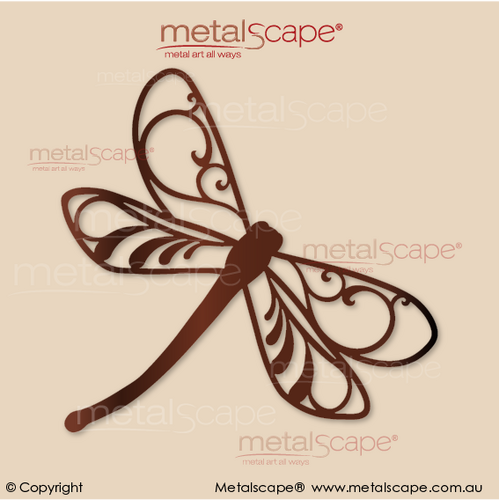 Metalscape - Gardenscape - Metal Garden Art-Dragonfly Detailed Wings - Ornament
