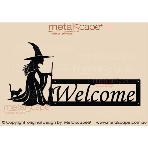 Metalscape - Metal Garden Art - Gardenscape -Witch Welcome Sign