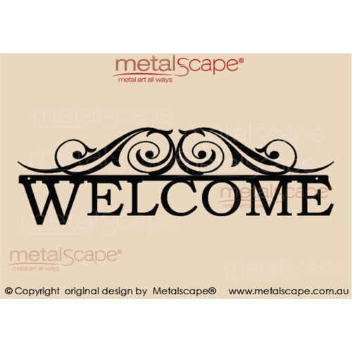 Metalscape - Metal Garden Art - Gardenscape -Welcome - Scroll
