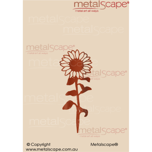 Metalscape - Metal Garden Art - Gardenscape -Sunflower 1 on spike - Small