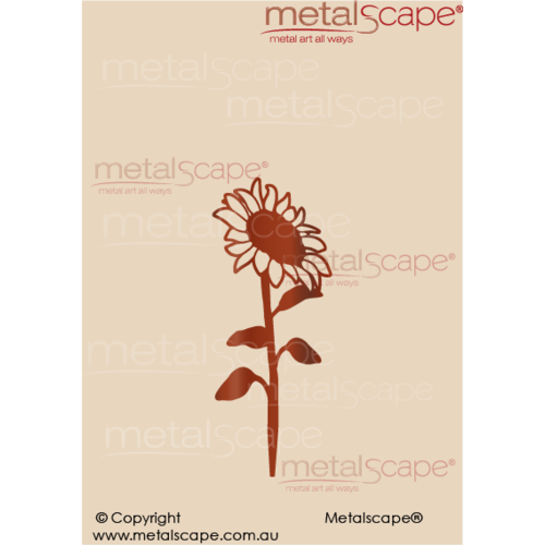 Metalscape - Metal Garden Art - Gardenscape -Sunflower 2 on spike - Small