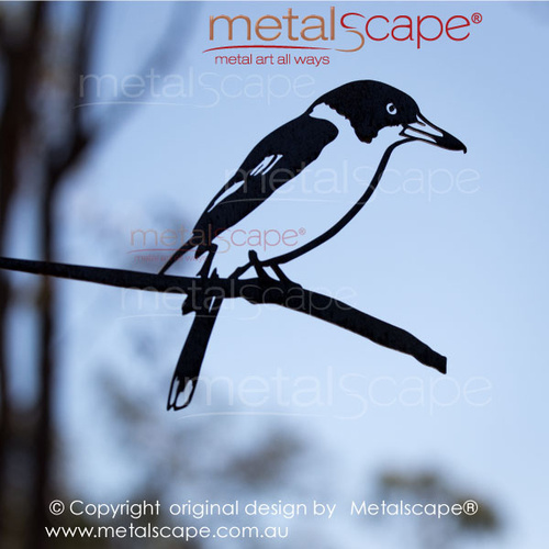 Metalscape - Metal Garden Art - Gardenscape -Butcherbird  on tree mount spike