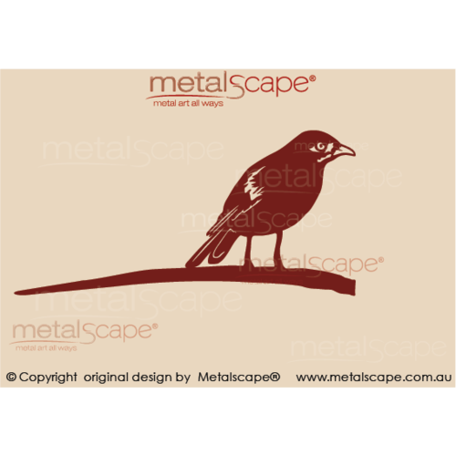 Metalscape - Metal Garden Art - Gardenscape -Bell Bird (Bell Minor) on tree mount spike