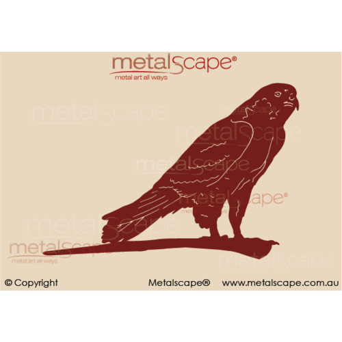 Metalscape - Metal Garden Art - Gardenscape -Hawk on tree mount spike