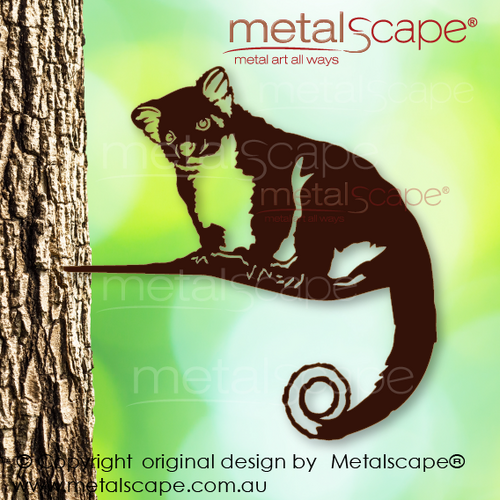 Metalscape - Metal Garden Art - Gardenscape -Ringtail Possum on tree mount spike
