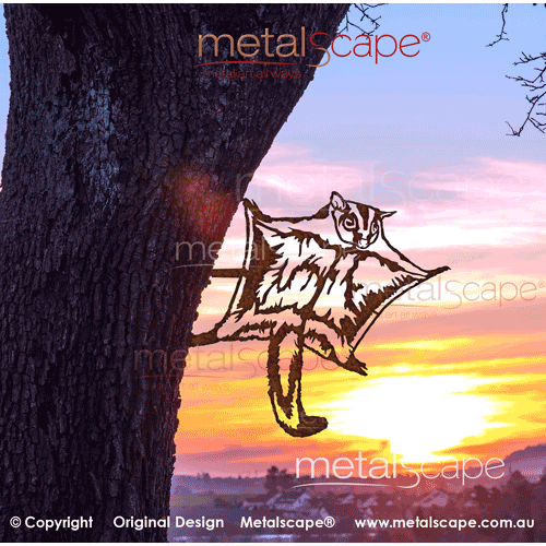 Metalscape - Gardenscape - Metal Garden Art-Sugar Glider - Gliding Tree Mount Spike