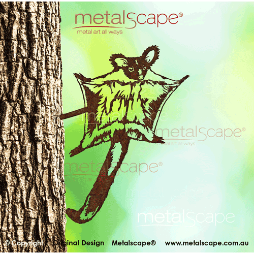 Metalscape - Metal Garden Art - Gardenscape -Greater Glider Gliding Tree Mount Spike