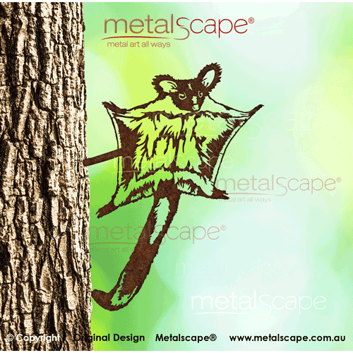 Metalscape - Gardenscape - Metal Garden Art-Greater Glider Gliding Tree Mount Spike