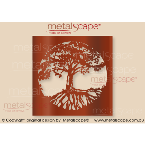 Metalscape - Metal Garden Art - Gardenscape -Tree of Life Square - Folded Box