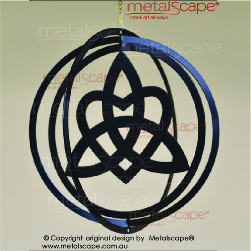 Metalscape - Metal Garden Art - Gardenscape -Windcatcher Celtic Knot - Rust