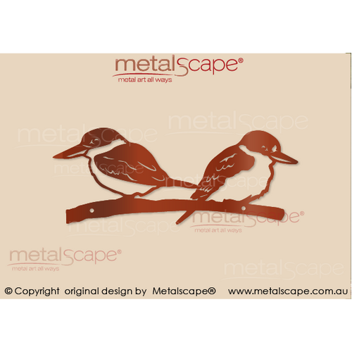 Metalscape - Metal Garden Art - Gardenscape -Sacred Kingfishers x 2 Wall Mount