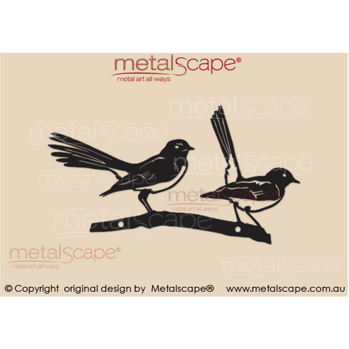 Metalscape - Metal Garden Art - Gardenscape -Wagtail x 2 Wall Mount