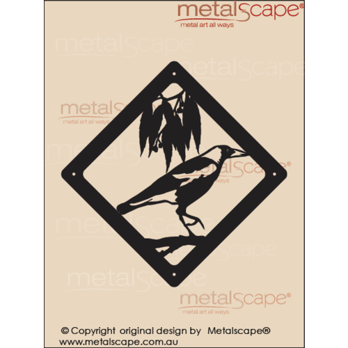 Metalscape - Metal Garden Art - Gardenscape -Wall Plaque - Magpie