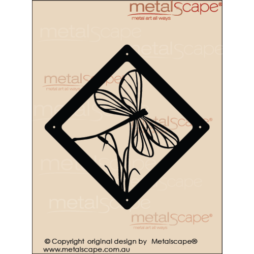 Metalscape - Metal Garden Art - Gardenscape -Wall Plaque - Dragonfly