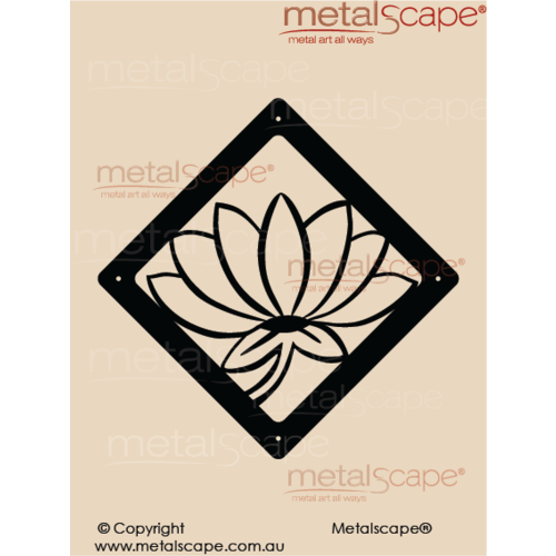 Metalscape - Metal Garden Art - Gardenscape -Wall Plaque - Lotus
