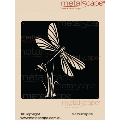 Metalscape - Metal Garden Art - Gardenscape -Dragonfly Wall plaque  - Cut out