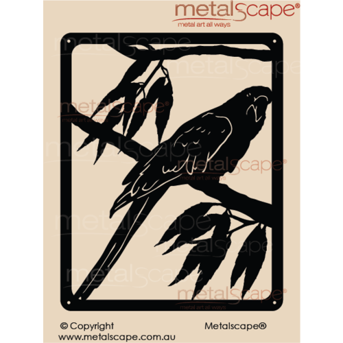 Metalscape - Metal Garden Art - Gardenscape -Rosella & Gum Tree Wall Art
